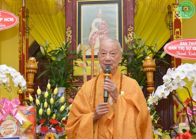 Đức Pháp chủ GHPGVN dự lễ tưởng niệm Đại lão Hòa thượng Thích Thiện Hào tại tổ đình Thiên Thai ảnh 3